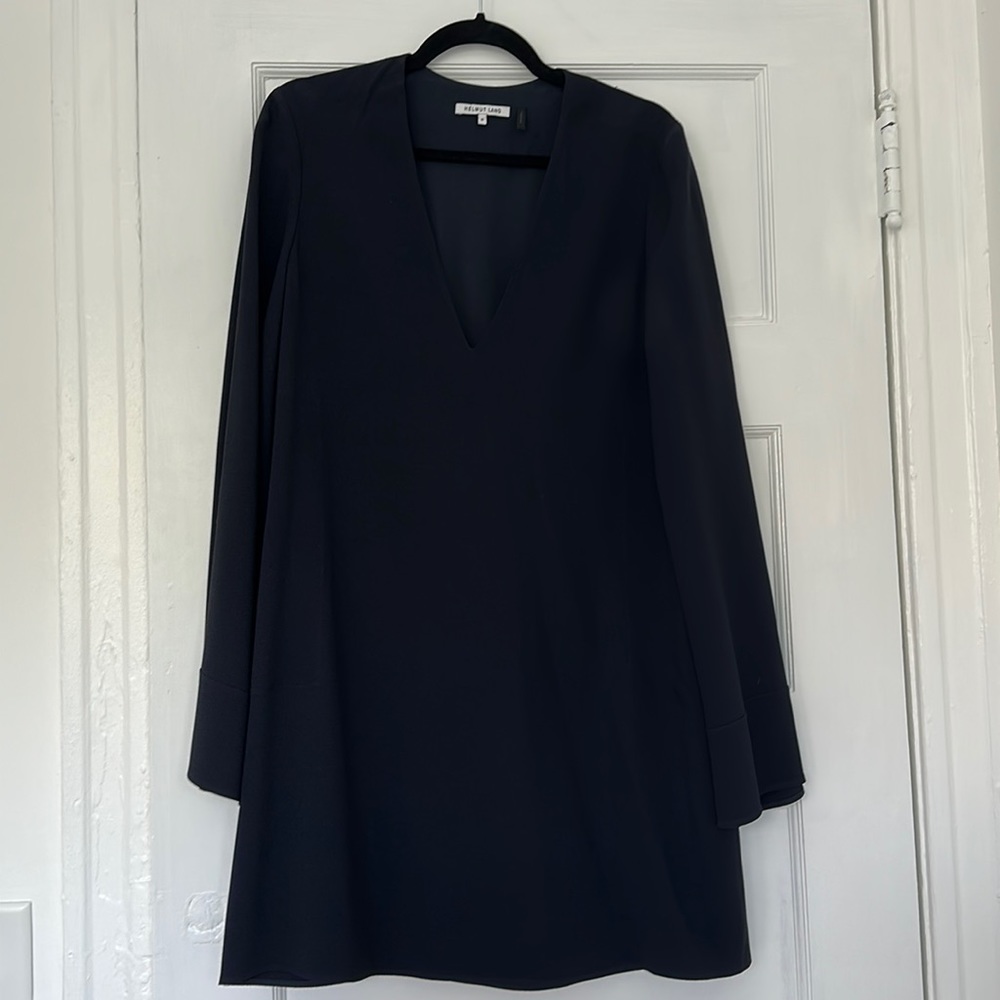 Helmut Lang Navy Mini Dress with sleeves